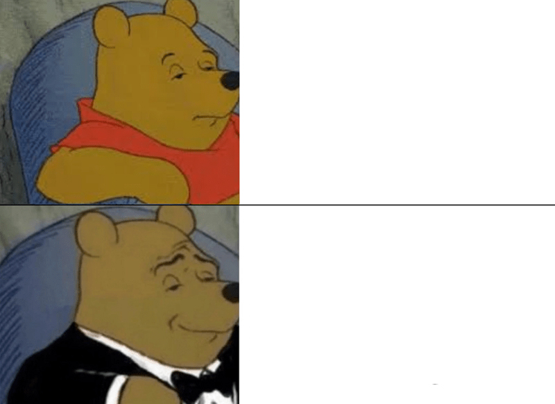 Tuxedo Winnie The Pooh meme about Filson